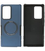 Samsung Galaxy S22 Ultra MagSafe Hoesje - Shockproof Back Cover - Navy