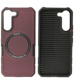 Samsung Galaxy S22 MagSafe Hoesje - Shockproof Back Cover - Bordeaux Rood