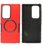 Samsung Galaxy S23 Ultra MagSafe Hoesje - Shockproof Back Cover - Rood