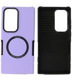 Samsung Galaxy S23 Ultra MagSafe Hoesje - Shockproof Back Cover - Paars