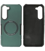 Samsung Galaxy S23 Plus MagSafe Hoesje - Shockproof Back Cover - Donker Groen