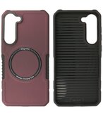 Samsung Galaxy S23 MagSafe Hoesje - Shockproof Back Cover - Bordeaux Rood