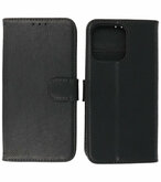 iPhone 15 Pro Hoesje Book Case Telefoonhoesje Zwart