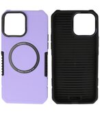 MagSafe Hoesje - Shockproof Back Cover voor de iPhone 14 Pro - Paars