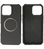 MagSafe Hoesje - Shockproof Back Cover voor de iPhone 14 Pro Max - Zwart