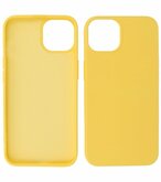 iPhone 15 Plus Hoesje - 2.0mm Dikke Fashion Telefoonhoesje Backcover - Geel