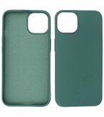 iPhone 15 Plus Hoesje - 2.0mm Dikke Fashion Telefoonhoesje Backcover - Donker Groen