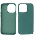 iPhone 15 Pro Hoesje - 2.0mm Dikke Fashion Telefoonhoesje Backcover - Donker Groen