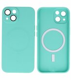 MagSafe Hoesje met Camera Beschermer voor iPhone 15 Turquoise