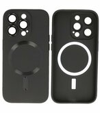 MagSafe Hoesje met Camera Beschermer voor iPhone 15 Pro Zwart