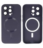 MagSafe Hoesje met Camera Beschermer voor iPhone 15 Pro Nacht Paars
