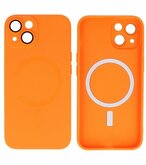 MagSafe Hoesje met Camera Beschermer voor iPhone 15 Plus Oranje