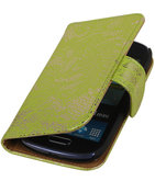 Lace Groen Hoesje voor Samsung Galaxy S3 Mini VE Book/Wallet Case/Cover