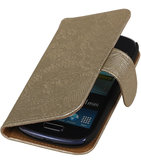 Lace Goud Hoesje voor Samsung Galaxy S3 Mini VE Book/Wallet Case/Cover