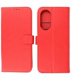 Oppo Reno 10 - Reno 10 Pro Hoesje Book Case Portemonnee Telefoonhoesje - Rood