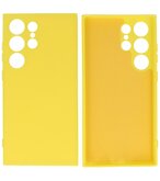 Samsung Galaxy S24 Ultra Hoesje Fashion Backcover Telefoonhoesje Geel