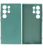 Samsung Galaxy S24 Ultra Hoesje Fashion Backcover Telefoonhoesje Donker Groen