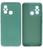 Xiaomi Redmi 12C Hoesje Fashion Backcover Telefoonhoesje Donker Groen