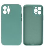 2.0mm Dikke Fashion Telefoonhoesje Backcover - Siliconen Hoesje - iPhone 12 - iPhone 12 Pro - Army Green