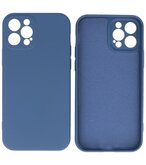 2.0mm Dikke Fashion Telefoonhoesje Backcover - Siliconen Hoesje - iPhone 12  - iPhone 12  Pro Navy
