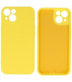 iPhone 13 Hoesje - 2.0mm Dikke Fashion Telefoonhoesje Backcover - Geel