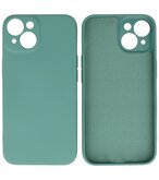 iPhone 14 Hoesje - 2.0mm Dikke Fashion Telefoonhoesje Backcover - Donker Groen