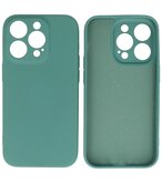 iPhone 14 Pro Hoesje - 2.0mm Dikke Fashion Telefoonhoesje Backcover - Donker Groen