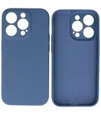 iPhone 14 Pro Hoesje - 2.0mm Dikke Fashion Telefoonhoesje Backcover - Navy