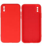 2.0mm Dikke Fashion Telefoonhoesje - Siliconen Hoesje voor iPhone Xs & iPhone X - Rood