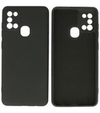 Fashion Backcover Telefoonhoesje voor Samsung Galaxy A21s - Zwart
