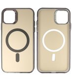 Magsafe Hoesje Geschikt voor iPhone 11 - Magnetisch Smartphone Hoesje - Zwart