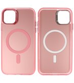 Magsafe Hoesje Geschikt voor iPhone 11 Pro - Magnetisch Smartphone Hoesje - Roze