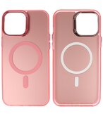 Magsafe Hoesje Geschikt voor iPhone 12 Pro Max - Magnetisch Smartphone Hoesje - Roze
