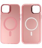 Magsafe Hoesje Geschikt voor iPhone 12 / 12 Pro - Magnetisch Smartphone Hoesje - Roze
