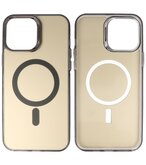 Magsafe Hoesje Geschikt voor iPhone 13 Pro Max - Magnetisch Smartphone Hoesje - Zwart