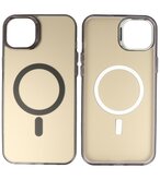 Magsafe Hoesje Geschikt voor iPhone 14 - Magnetisch Smartphone Hoesje - Zwart
