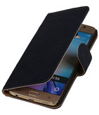 Echt Leer Bookcase Donker Blauw - Hoesje voor Samsung Galaxy A7 2015