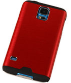 Lichte Aluminium Hardcase Hoesje voor Samsung Galaxy Alpha G850F Rood