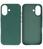 Fashion Color TPU Hoesje voor iPhone 16 Plus Donker Groen