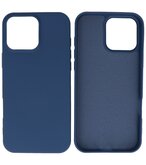 Fashion Color TPU Hoesje voor iPhone 16 Pro Max Navy