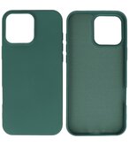 Fashion Color TPU Hoesje voor iPhone 16 Pro Max Donker Groen