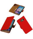 Hoesje voor Samsung Galaxy Grand Max Effen Booktype Wallet Rood