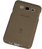 Hoesje voor Samsung Galaxy A3 2015 TPU Transparant Grijs â“ Back Case Bumper Hoes Cover