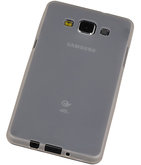 Hoesje voor Samsung Galaxy A5 2015 TPU Transparant Wit  Back Case Bumper Hoes Cover