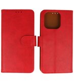 iPhone 16 Pro Max Hoesje Book Case Portemonnee Telefoonhoesje - Rood