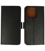 iPhone 16 Pro Hoesje Book Case Portemonnee Telefoonhoesje - Zwart