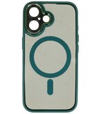 Magsafe Aluminium Camera Beschermer Hoesje voor iPhone 16 Donker Groen