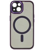 Magsafe Aluminium Camera Beschermer Hoesje voor iPhone 15 Paars