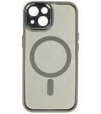 Magsafe Aluminium Camera Beschermer Hoesje voor iPhone 15 Grijs
