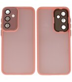 Mat-Transparent met Camera Beschermer Case voor Samsung Galaxy A35 Roze